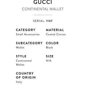 Gucci continental women’s wallet